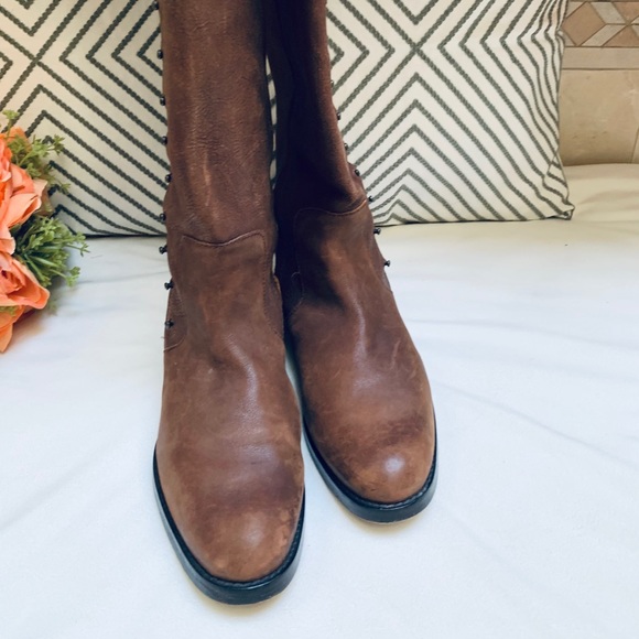 Cole Haan Brown Leather Riding Boots - Picture 6 of 16